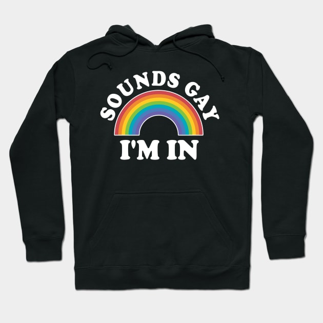 LGBT Rainbow Sounds Gay I'm In LGBT Gift Hoodie by AMBER PETTY